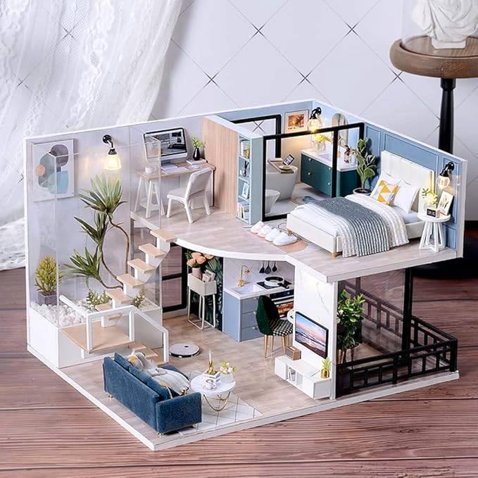 miniatuur Poppenhuis met meubels | GRATIS LEVERING, Collections, Maisons de poupées & Accessoires, Neuf, Maison de poupées, Envoi