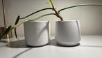 2 magnifiques pots de fleurs blanc mat, Enlèvement, Comme neuf