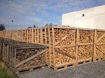 bois de chauffage en chêne sec  disponible aux enchères