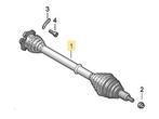 Aandrijfas rechts-voor van een Volkswagen Golf, Auto-onderdelen, Remmen en Aandrijving, 3 maanden garantie, Gebruikt, Volkswagen