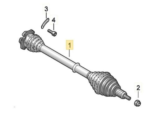Arbre de transmission avant droit d'un Volkswagen Golf, Autos : Pièces & Accessoires, Freins & Transmission, Volkswagen, Utilisé