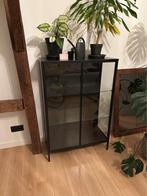 Zwarte vitrinekast, Neuf, 25 à 50 cm, Avec porte(s), Verre