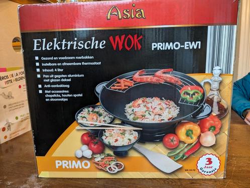 Wok électrique Primo EW1, Electroménager, Appareils à gourmet, Comme neuf, Moins de 4 personnes, Enlèvement ou Envoi