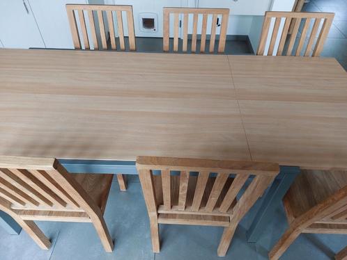 Uitschuifbare tafel melamine 150/220 +6 stoelen (ook apart), Huis en Inrichting, Tafels | Eettafels, Zo goed als nieuw, Ophalen of Verzenden