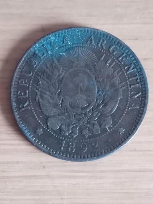 ARGENTINIE 2 Centavos 1892, Postzegels en Munten, Munten | Amerika, Losse munt, Zuid-Amerika, Ophalen of Verzenden