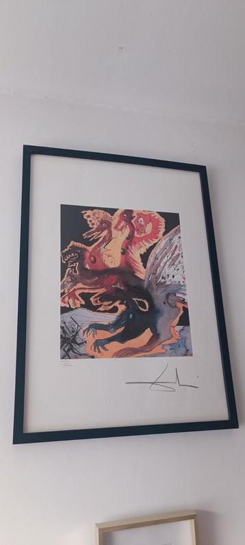 Lithographie originale de Salvador Dalí – Numérotée MCDI/MM, Enlèvement ou Envoi