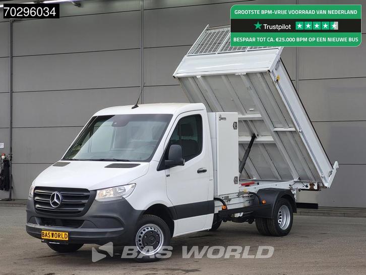 Mercedes Sprinter 514 CDI Kipper met Kist Dubbellucht 3,5t T, Auto's, Bestelwagens en Lichte vracht, Bedrijf, Te koop, Airconditioning