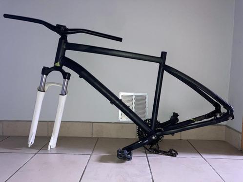 Mtb frame RockRider geveerde vork - stuur - crank - ketting, Fietsen en Brommers, Fietsonderdelen, Gebruikt, Mountainbike, Frame