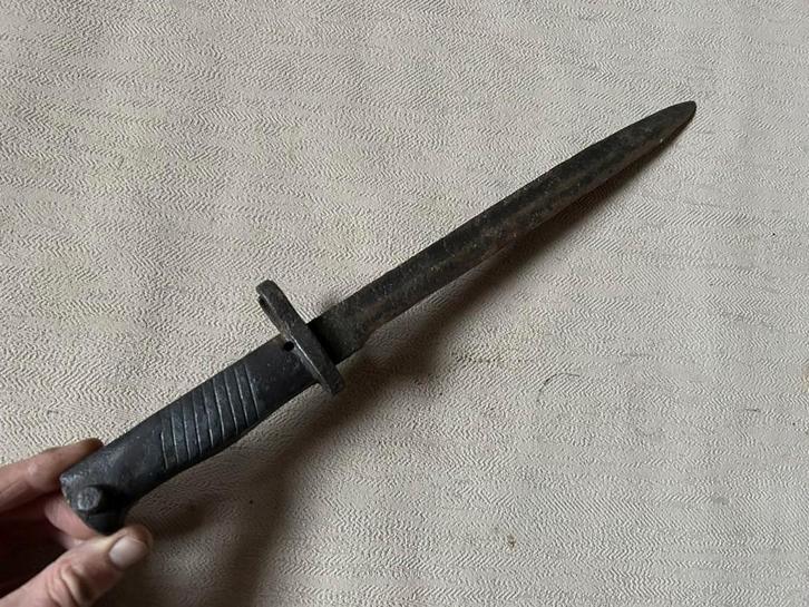 wo1 - Duitse ersatz bajonet met stalen handvat, Verzamelen, Militaria | Algemeen, Landmacht, Mes of Dolk, Ophalen of Verzenden