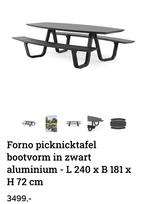 Forno picknicktafel incl kussen en hoes, Tuin en Terras, Tuintafels, Ophalen, Nieuw, Ovaal, Aluminium