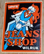Vintage sticker Levi's Jeans Shop Wilrijk retro 70s, Ophalen of Verzenden, Merk, Zo goed als nieuw