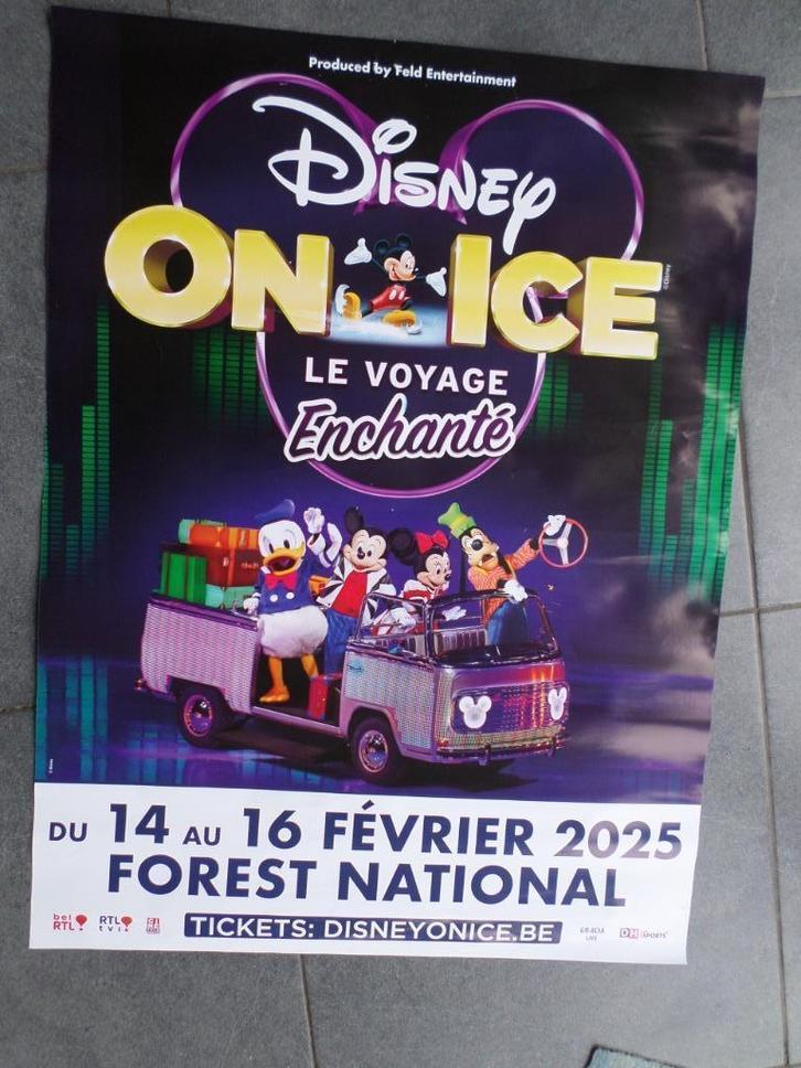 Disney on ice - affiche 80x60 - 2025, Verzamelen, Posters, Gebruikt, Overige onderwerpen, A1 t/m A3, Rechthoekig Staand, Ophalen of Verzenden