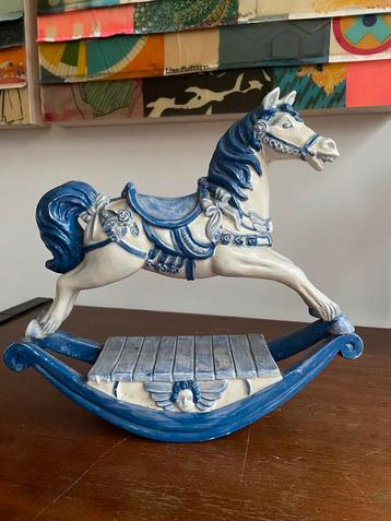 Delfts blauw hobbelpaard  beschikbaar voor biedingen