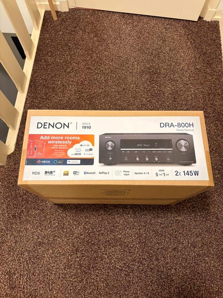 Denon Dra800 splinternieuwe staat 145 watt Dab+Heos 230 euro, Audio, Tv en Foto, Versterkers en Ontvangers, Zo goed als nieuw