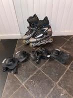 Inline skates maat 39 met 4 wieltjes, knie, elleboog en pols, Sports & Fitness, Patins à roulettes alignées, Autres marques, Rollers 4 roues en ligne