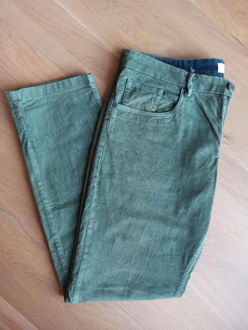 Esprit ribfluwelen (corduroy) broek - maat 32/36, Kleding | Heren, Broeken en Pantalons, Gedragen, Overige maten, Groen, Ophalen of Verzenden
