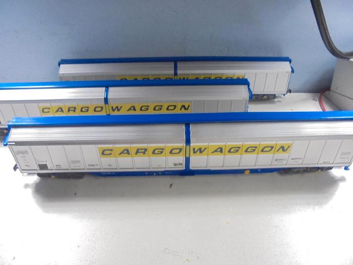 Jouef 3 cargo waggons, Hobby en Vrije tijd, Modeltreinen | H0, Gebruikt, Wagon, Gelijkstroom of Wisselstroom, Jouef, Analoog, Ophalen of Verzenden