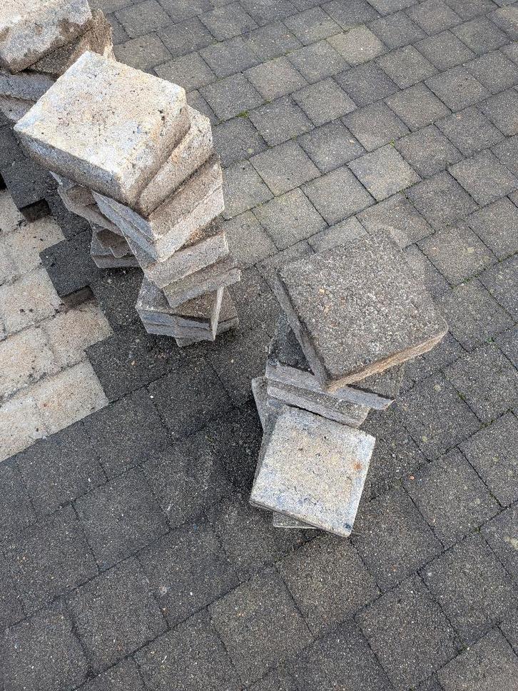 Betonklinkers 15x15x6, Tuin en Terras, Tegels en Klinkers, Gebruikt, Klinkers, Beton, 10 m² of meer, Ophalen