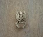 Polish army Metal cap badge crowned eagle and shield WW2, Ophalen of Verzenden