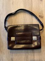 Delvaux Madame Vintage Marron Box Calf Shoulder Bag, Brun, Sac à main, Utilisé