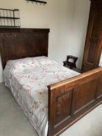Antiek Bed eik, inclusief matras beka, Huis en Inrichting, Slaapkamer | Complete slaapkamers, Ophalen, Zo goed als nieuw, Twijfelaar