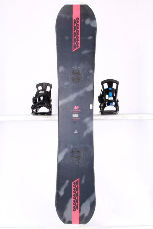155 160 cm snowboard K2 EST. 87, p-tex topsheet, Black/red, Sport en Fitness, Snowboarden, Gebruikt, Board, Verzenden