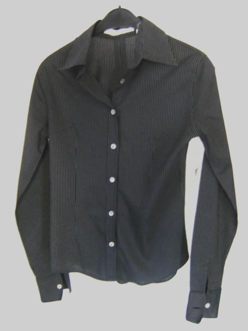 Zwarte blouse met dunne lijnen Maat 38, Kleding | Dames, Blouses en Tunieken, Gedragen, Maat 38/40 (M), Zwart, Ophalen of Verzenden