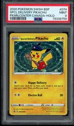 Special Delivery Pikachu [Pokemon Center Canada] PSA 9 Promo, Losse kaart, Zo goed als nieuw, Verzenden