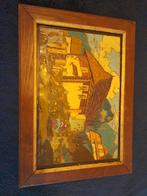 Peinture sur plaque de cuivre 58 cm/48 cm. Travaux de restau, Antiquités & Art, Enlèvement ou Envoi