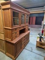 Prachtige massief teakhouten buffetkast/vitrine 180cm, Ophalen