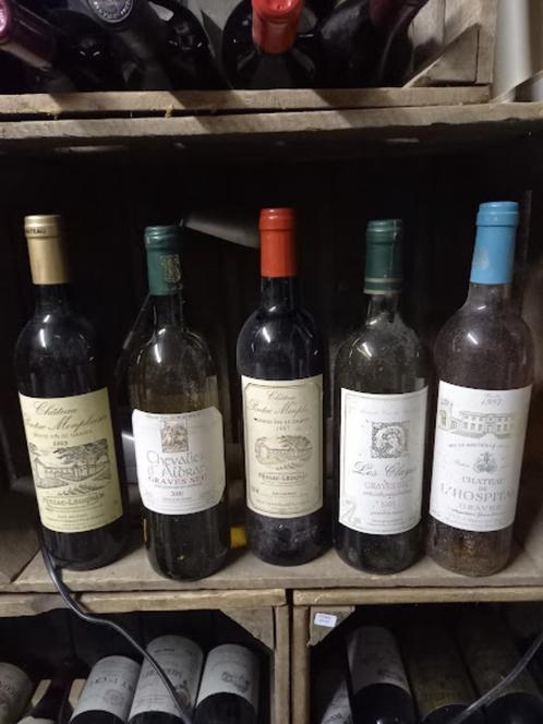 wijnen Graves wit en rood jaren 90, Collections, Vins, Comme neuf, Vin blanc, France, Pleine, Enlèvement