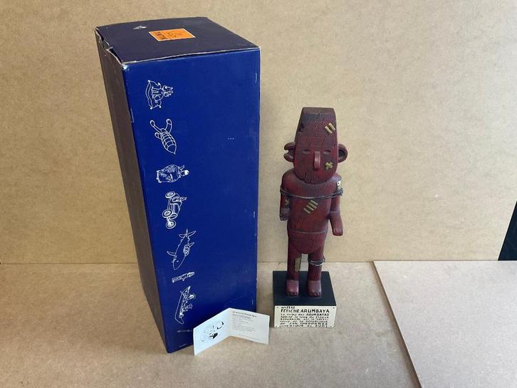 Tintin - Fetiche Arumbaya 46 cm, Verzamelen, Stripfiguren, Zo goed als nieuw, Beeldje of Figuurtje, Kuifje, Ophalen