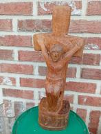 Houtsnijwerk Christus aan het kruis, Ophalen of Verzenden, Gebruikt, Beeld(je), Christendom | Katholiek