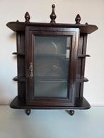 Antiek stijl curiosakastje / vitrinekastje – hout & glas, Ophalen