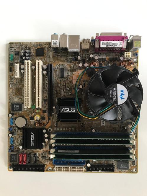 Moederbord Asus P5GD1-VM + CPU + RAM, Informatique & Logiciels, Cartes mères, Utilisé, Intel, DDR, Enlèvement ou Envoi
