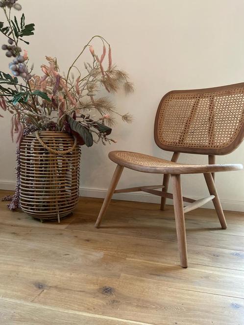 Retro rotan lounge stoel / fauteuil / éénzit, Antiek en Kunst, Antiek | Meubels | Stoelen en Sofa's, Ophalen