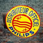 Oud origineel Philips dealer emaille reclamebord, Verzamelen, Ophalen of Verzenden, Gebruikt, Reclamebord