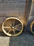 een 8 tal antieke (decoratieve )karrewielen in goede st, Enlèvement, Utilisé