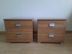 Nachtkastjes (kleur eik), Huis en Inrichting, Slaapkamer | Nachtkastjes, Ophalen, Gebruikt, 45 tot 65 cm, Minder dan 55 cm