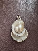 Pendentif avec perle gris, Ophalen, Grijs, Met parel