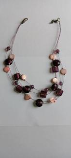 Collier fantaisie rose mauve, Bijoux, Sacs & Beauté, Colliers, Enlèvement ou Envoi, Rose, Autres matériaux