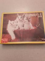 Puzzle 3 chats, 99 pièces, complet., Hobby & Loisirs créatifs, Sport cérébral & Puzzles, Comme neuf, Enlèvement ou Envoi, Moins de 500 pièces