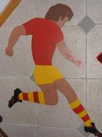 Decoratieve voetballist in triplex en handgeschilderd hoogte, Enlèvement
