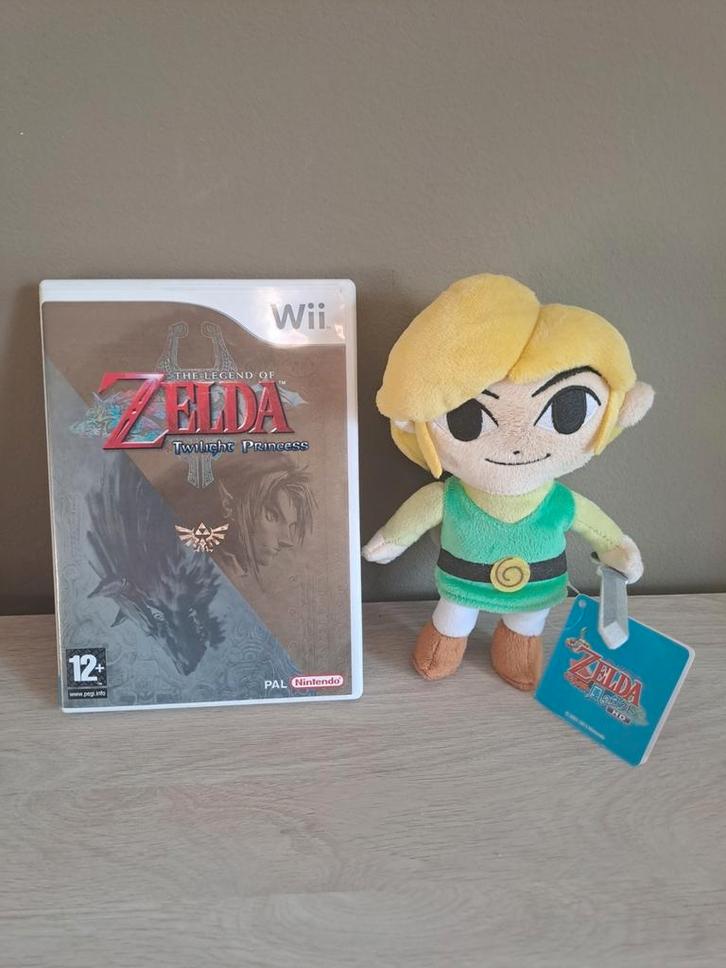 Nintendo Wii Zelda Twilight Princess + knuffel Link, Games en Spelcomputers, Games | Nintendo Wii, Zo goed als nieuw, Ophalen