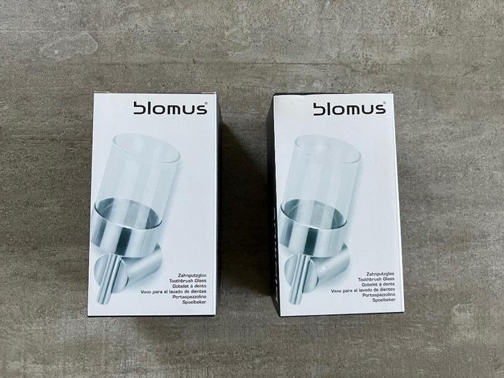 Blomus tandenborstel houder beker wandmontage badkamer, Huis en Inrichting, Badkamer | Badkamermeubels, Nieuw, Overige typen, Ophalen of Verzenden