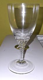 vaisselle en verre de cristal-tige torsadée-rosette fleurs, Enlèvement, Utilisé, Cristal, Verre ou Verres