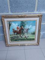 tableau scène de chasse huile sur toile, Enlèvement