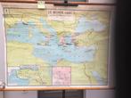 Carte scolaire rétro - Monde grec - Carte 454, Maison & Meubles, Utilisé, Enlèvement ou Envoi