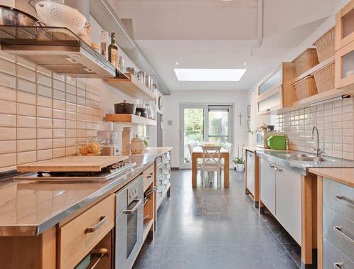 Keuken tweedehands, Huis en Inrichting, Keuken | Complete keukens, Gebruikt, Dubbelwandige keuken, Wit, Hout, Ophalen