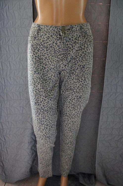C&A Yessica Broek luipaardprint bruin/zwart maat 46, Kleding | Dames, Broeken en Pantalons, Zo goed als nieuw, Maat 46/48 (XL) of groter
